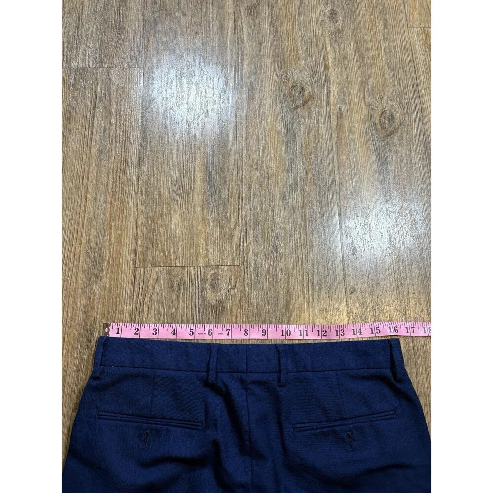 J. Crew Mens Bowery Wool Dress Pants Size 31x30 Dark Blue Career Classic Stylish